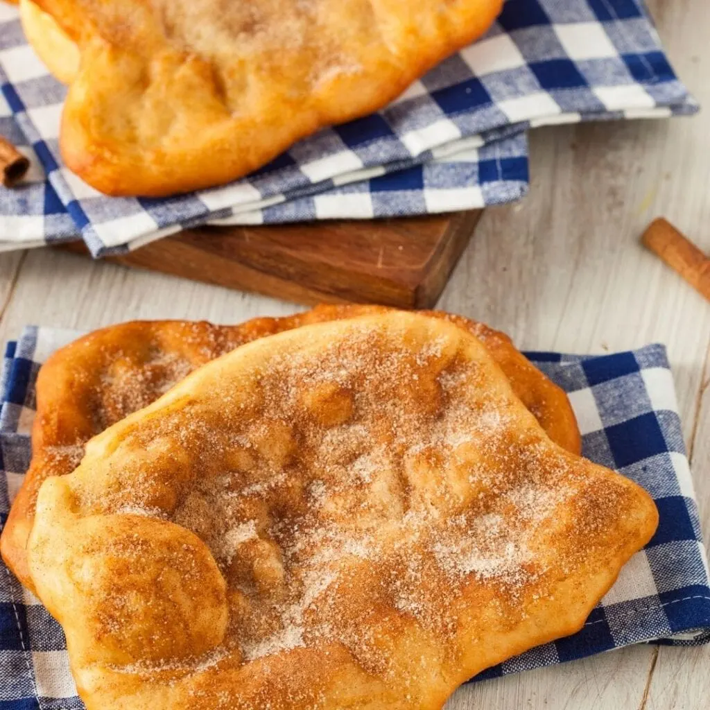 Dough Snack Topped with Sugar and Cinnamon