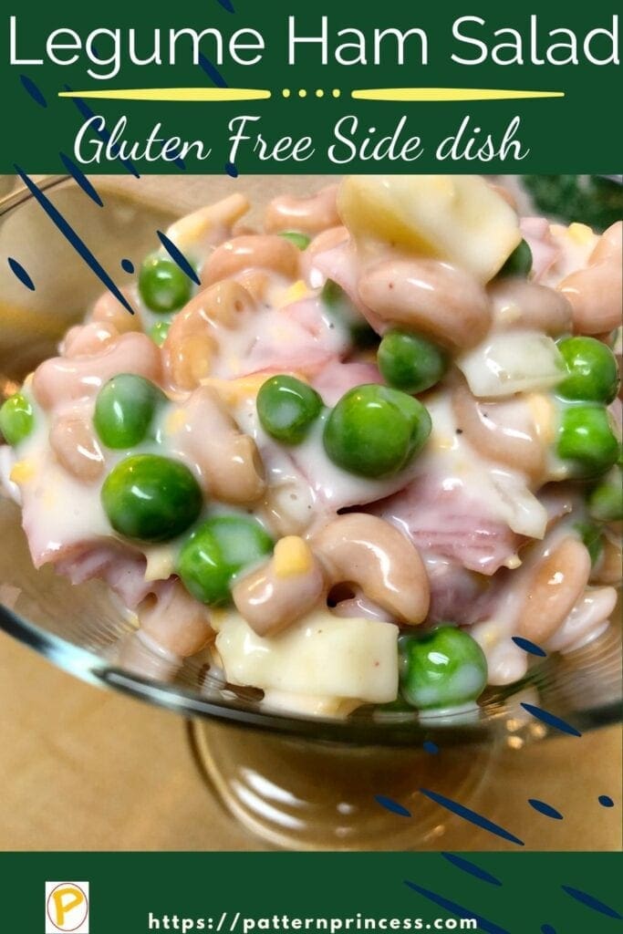 Legume Ham Salad in a Fancy Glass Cup