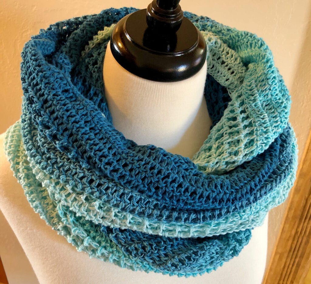 Light Shawl Wrapped as a Scarf