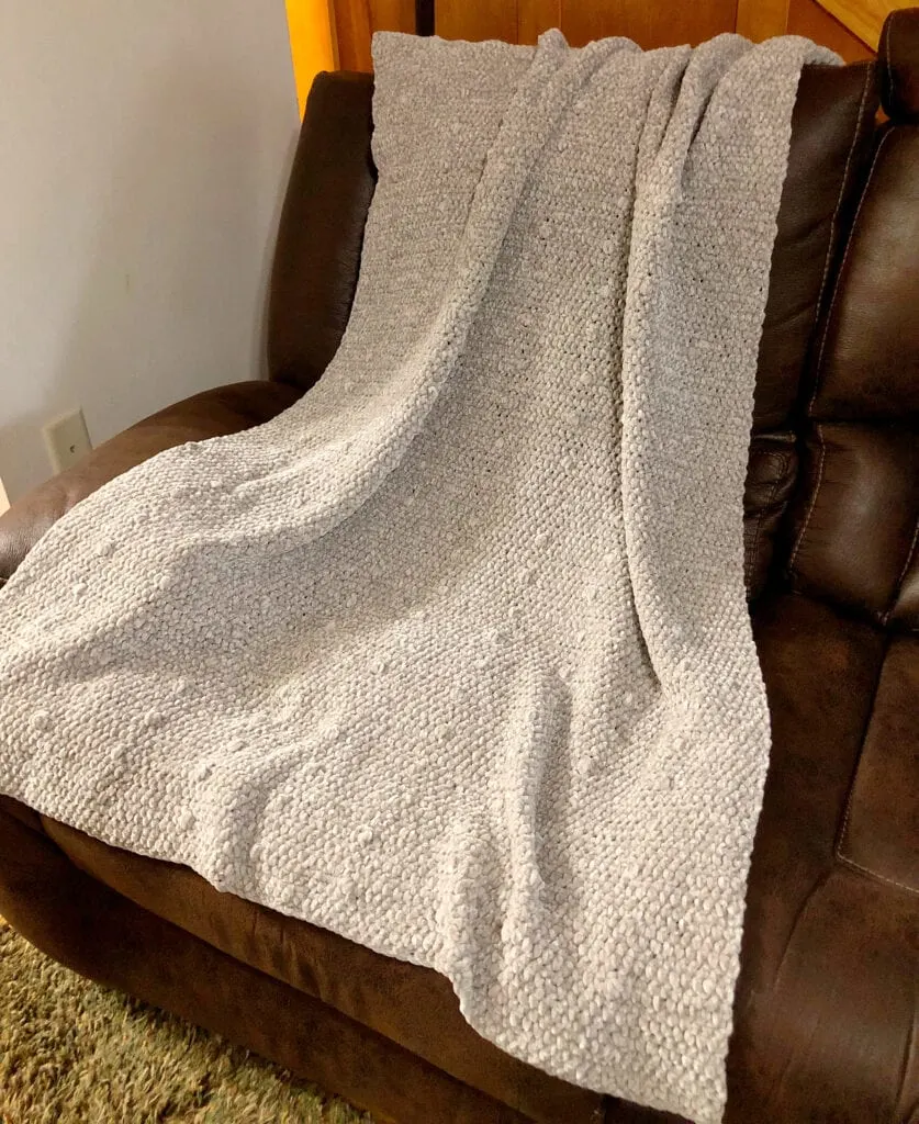 Velvet Blanket on Sofa