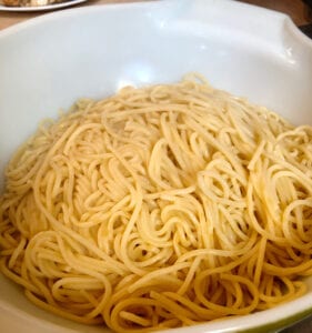 Add Cooked Pasta to Large Bowl