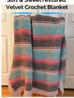 Soft and Sweet Textured Velvet Crochet Blanket