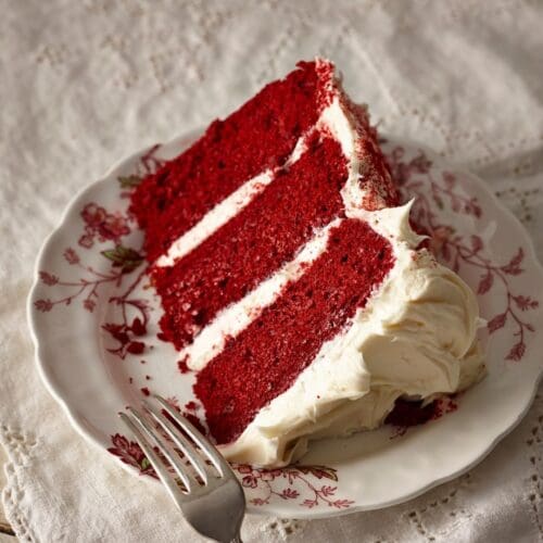 The Best Red Velvet Cake Recipe and Cream Cheese Frosting - Pattern ...