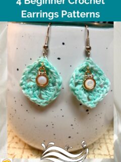 4 Beginner Crochet Earrings patterns