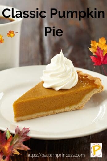 Classic Pumpkin Pie - Pattern Princess