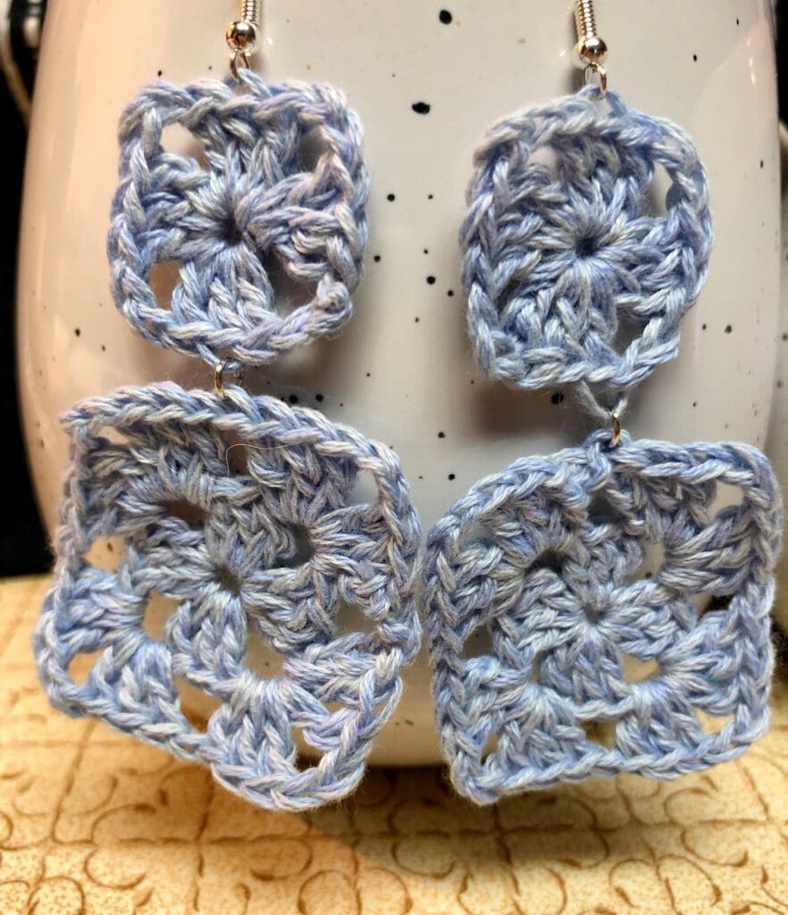 Small and Large Granny Square Earrings