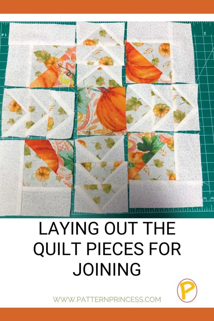 Laying Out the Quilt Pieces for Joining