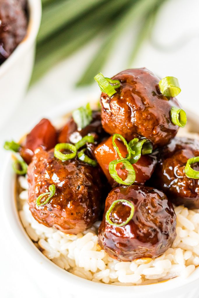 3-ingredient-slow-cooker-pineapple-teriyaki-meatballs Persnickety Plates