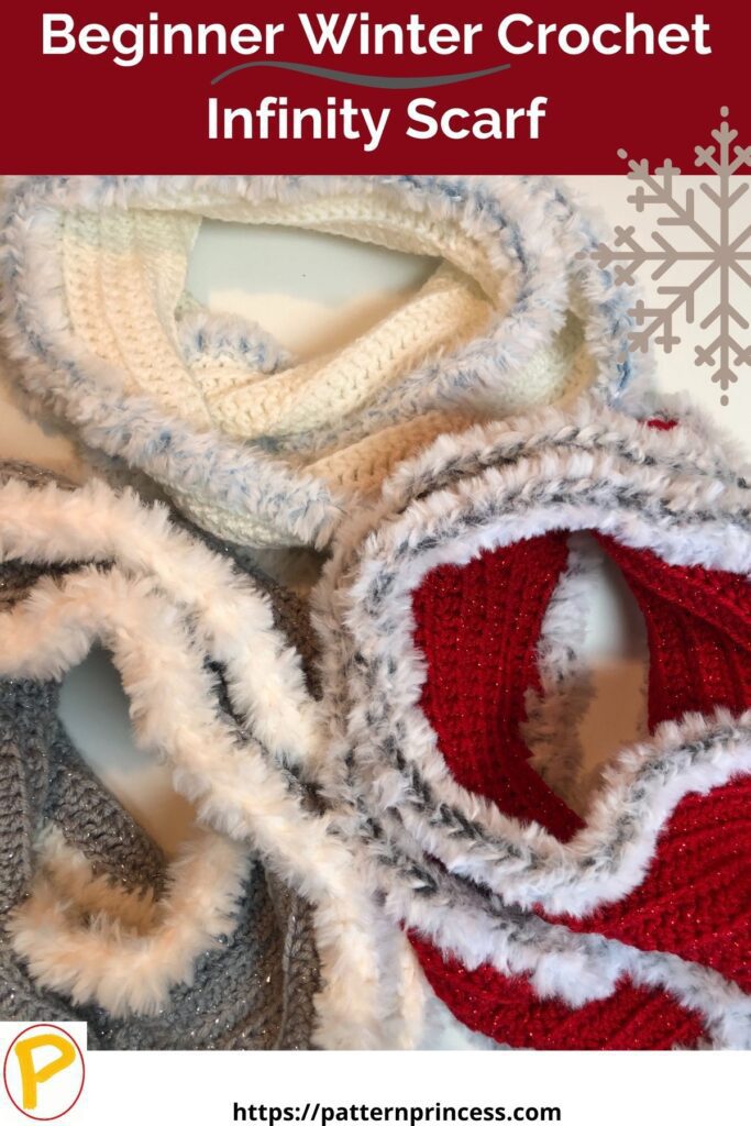 Beginner Winter Crochet Infinity Scarf