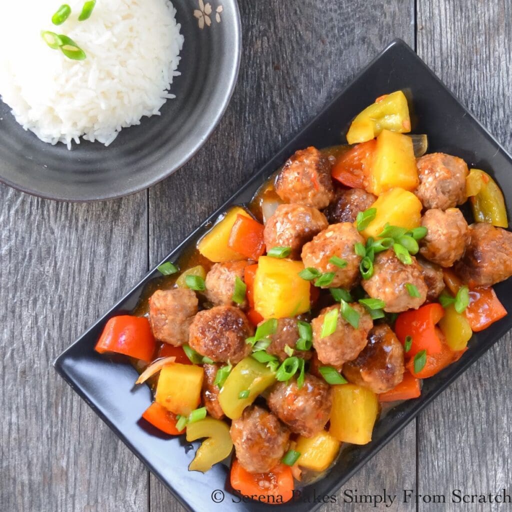 Sweet and Sour Meatballs Seren Bakes Simply from Scratch