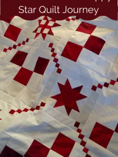 Red and White Scrappy Star Quilt Journey