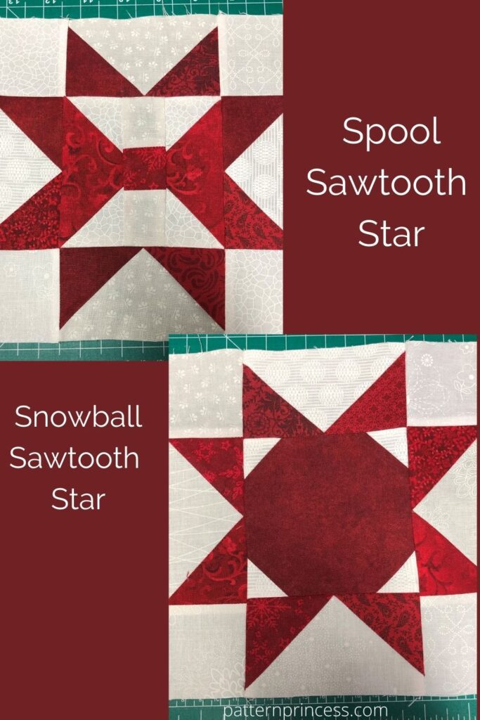 Spool and Snowball Sawtooth Star