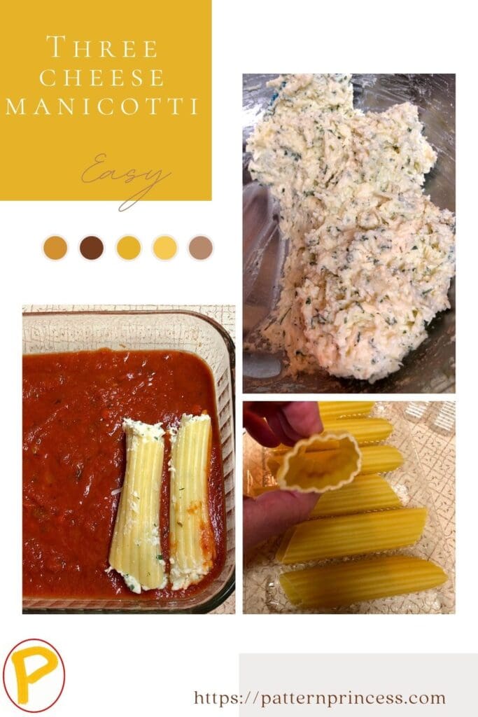 Three cheese manicotti