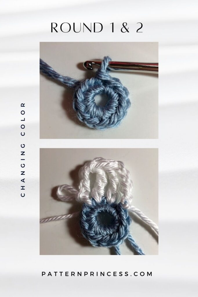 round 1 & 2 of crochet coaster
