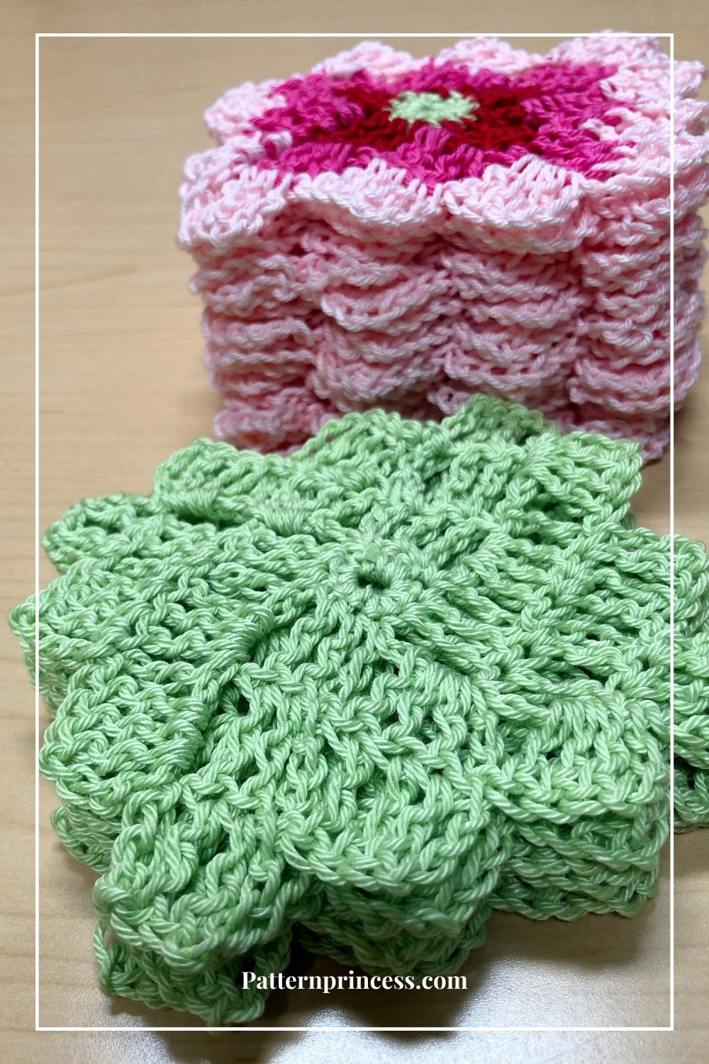Simple Crochet Table Runner Squares Stacked