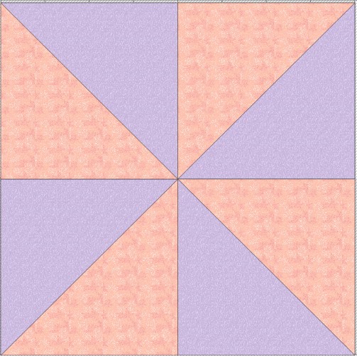 Charming Pinwheel Pastel Mini Quilt Pattern Diagram