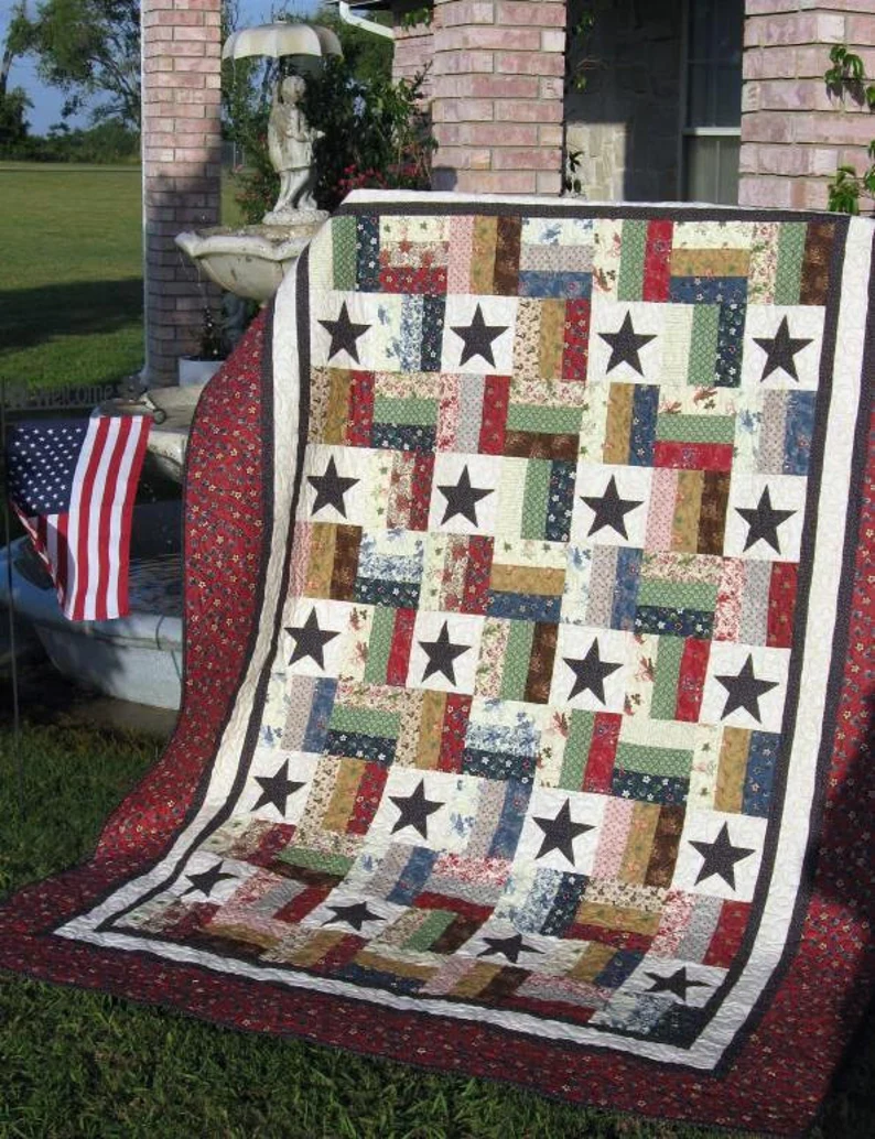 Stars and Stripes - A Jelly Roll Quilt Pattern