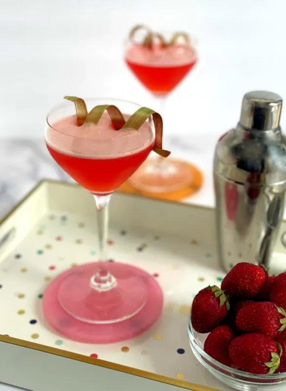 strawberry-rhubarb-cocktail-on-a-tray-emily fabulous