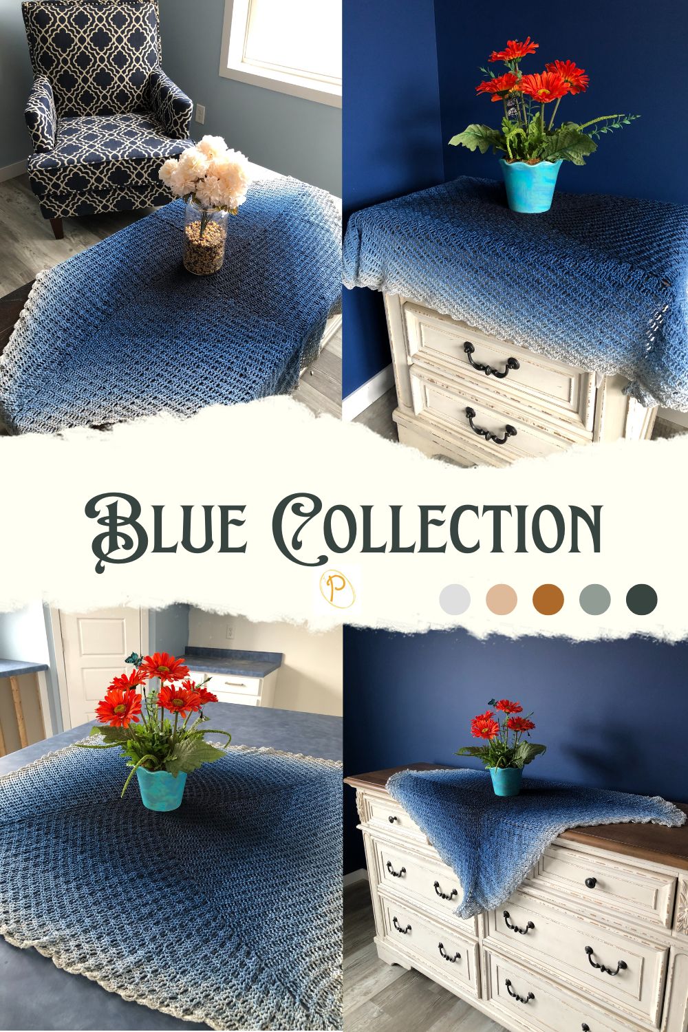 Blue Collection crochet tablecloths