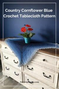 Country Cornflower Blue Crochet Tablecloth Pattern