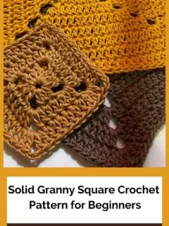 Solid Granny Square Crochet Pattern for Beginners