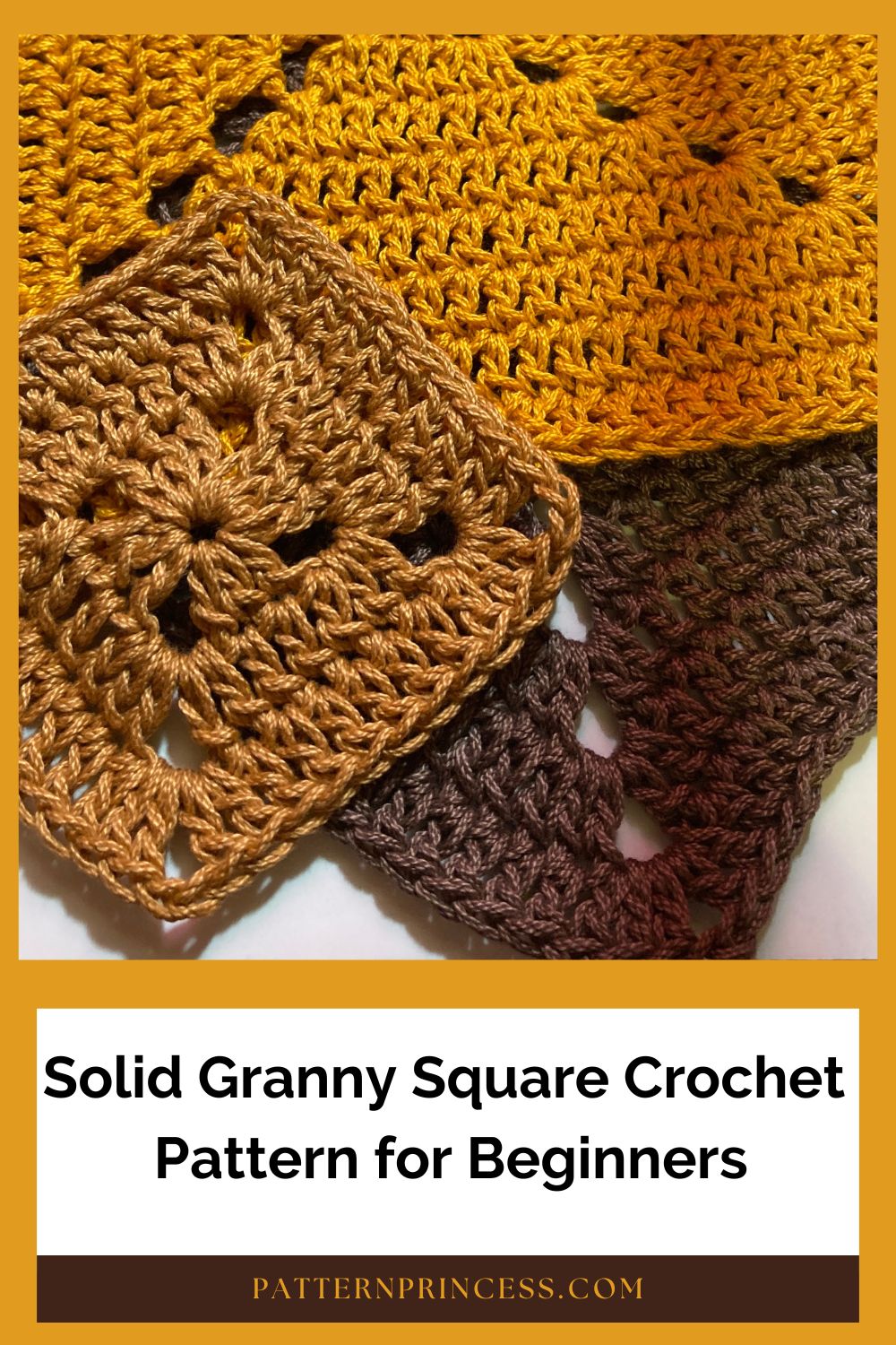 Solid Granny Square Crochet Pattern for Beginners