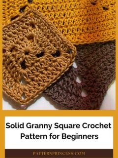 Solid Granny Square Crochet Pattern for Beginners
