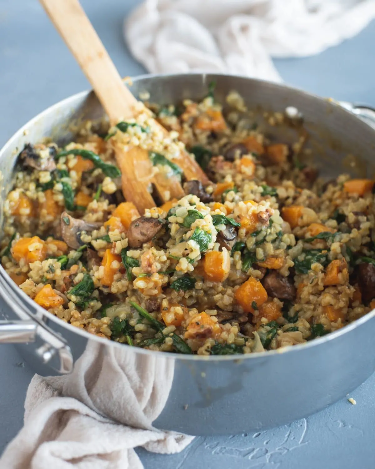 Brown-Rice-Risotto-with-Butternut-Squash-Mushrooms-Recipe