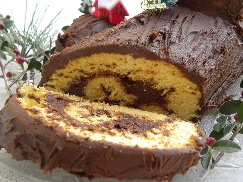Buche-de-Noel cake