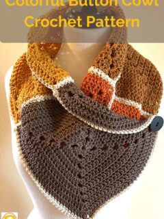 Colorful Button Cowl Crochet Pattern