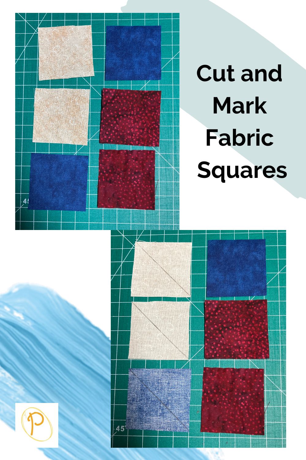 Cut and Mark Fabric Squares