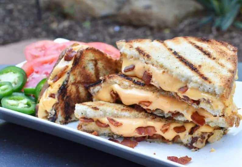 Bacon-cheese sandwich camp food