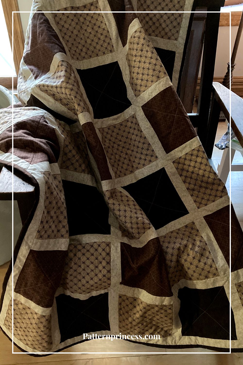 Easy Quilted Throw on Rocking Chair