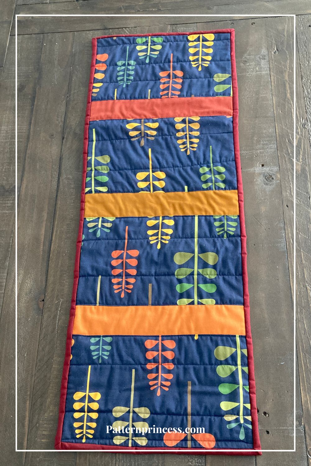 Finished Cabin Style Table Runner pattern