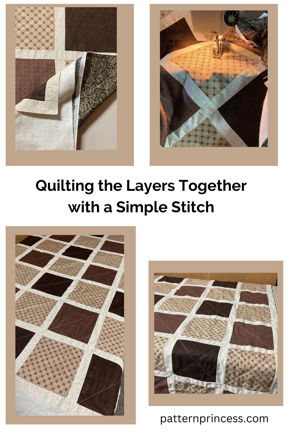 Quilting the Layers Together with a Simple Stitch