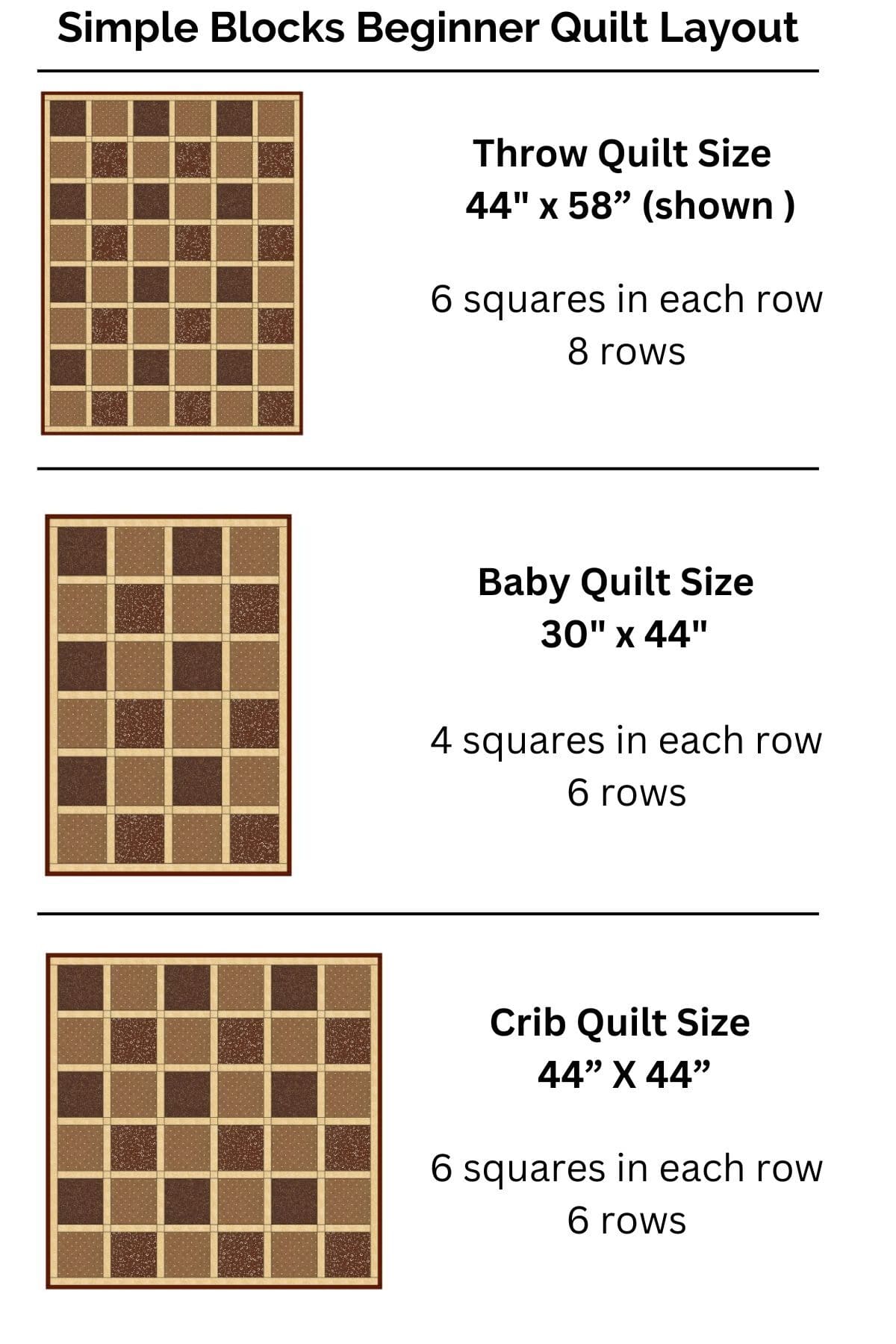 Simple Blocks Quilt Pattern Layout