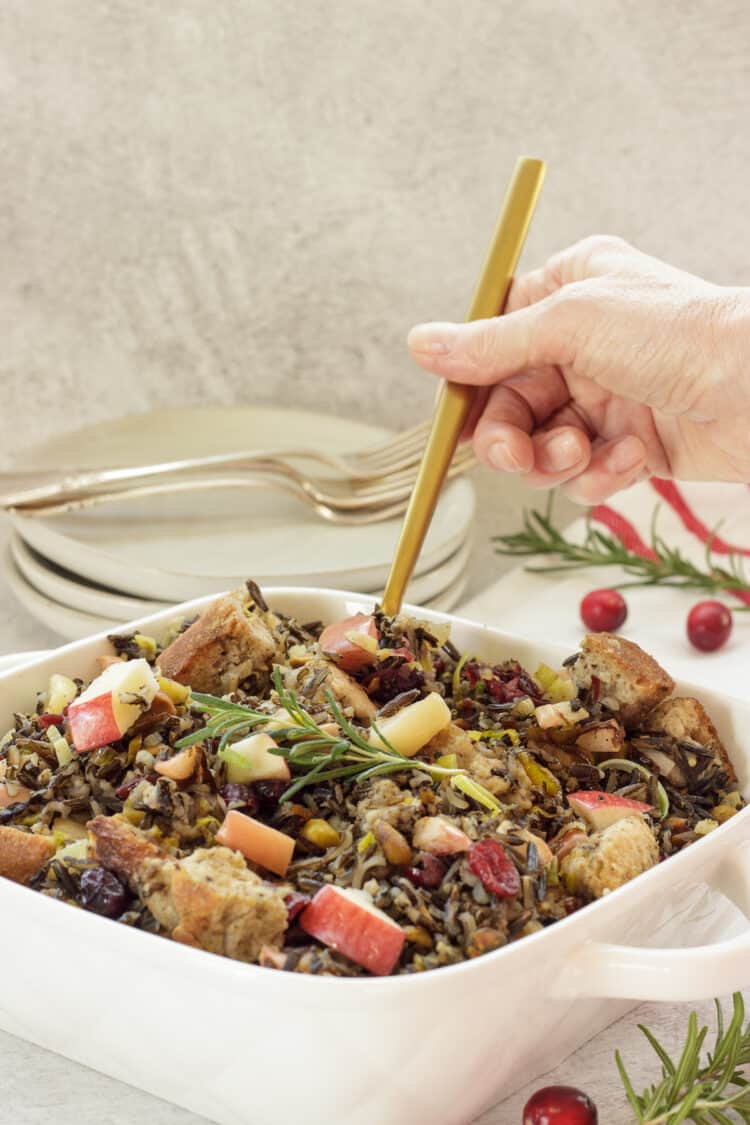 Wild Rice Stuffing Casserole