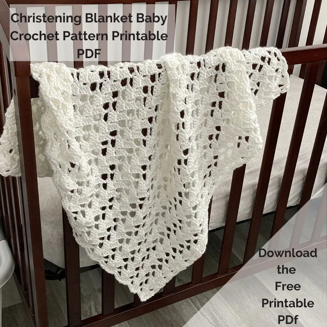 Christening Blanket Baby Crochet Pattern Printable PDF