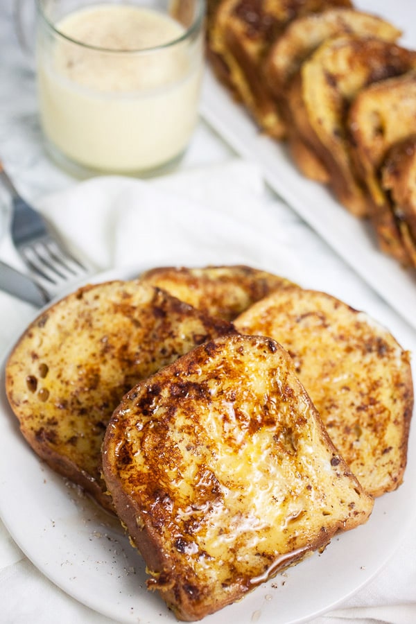 Eggnog-French-Toast-in-process