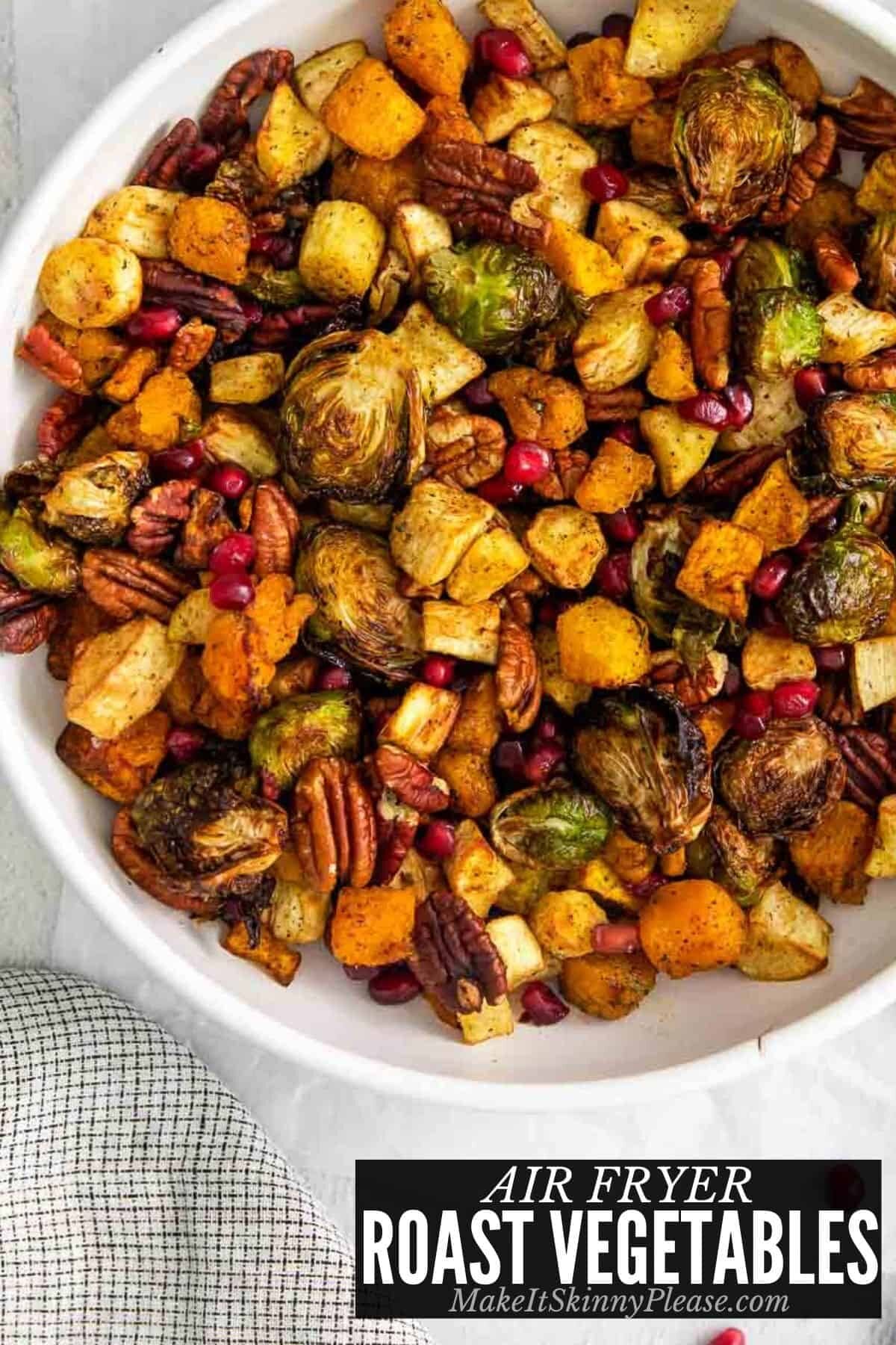 air-fryer-roast-vegetables-with-pecans-and-pomegranate-seeds