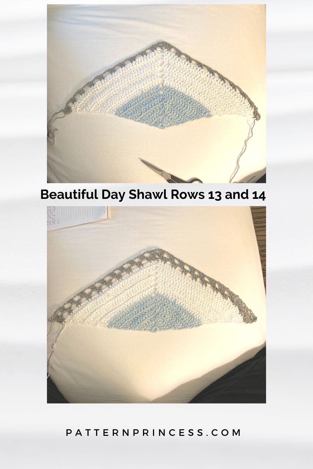 Beautiful Day Shawl Rows 13 and 14