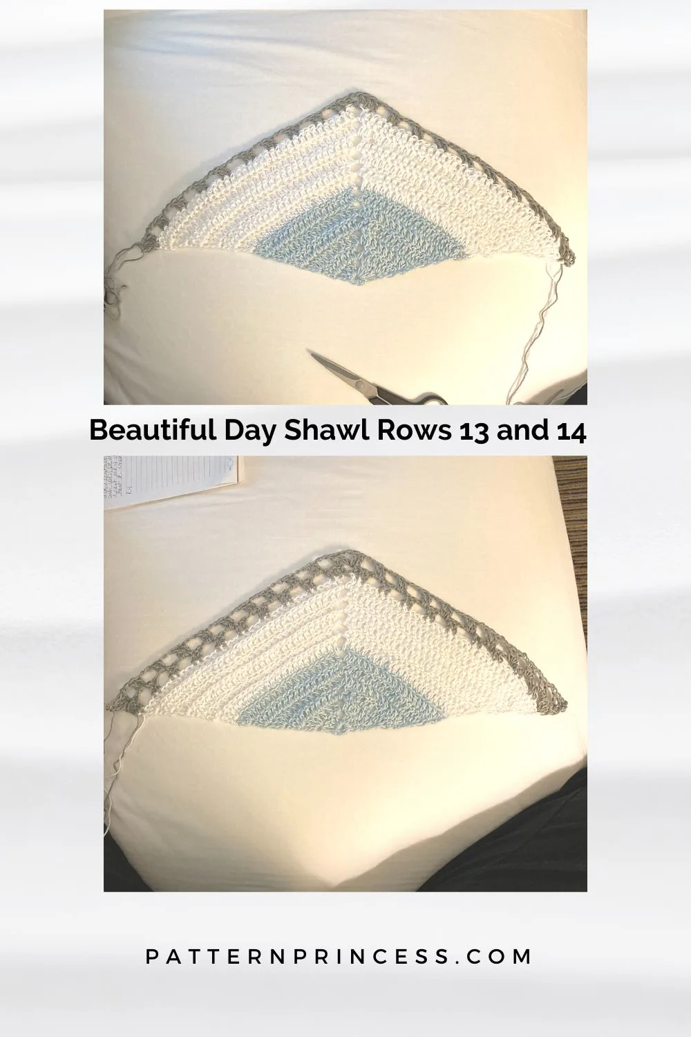 Beautiful Day Shawl Rows 13 and 14