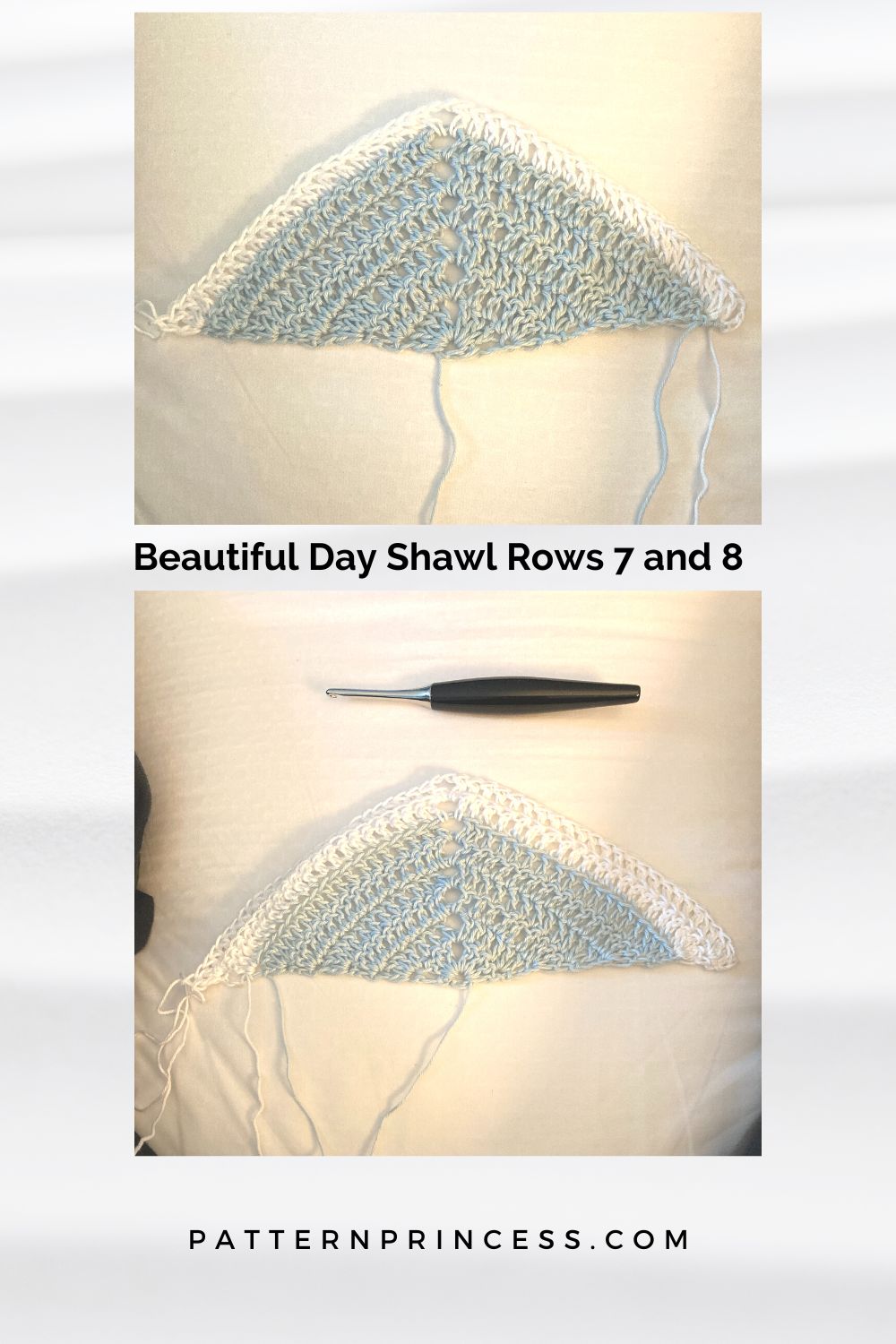Beautiful Day Shawl Rows 7 and 8