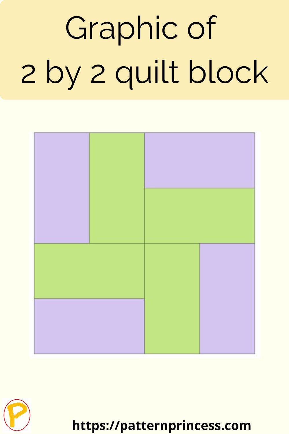 Graphic of 2 by 2 quilt block