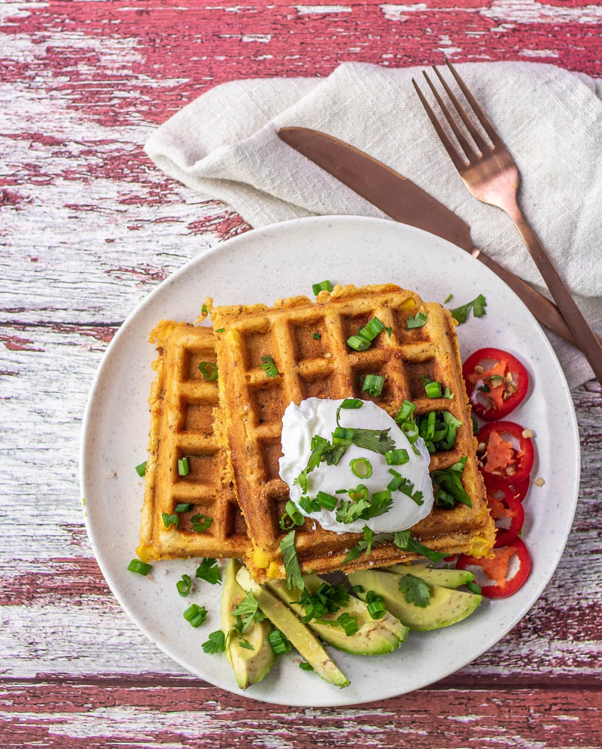 Mexican Waffles with Chorizo