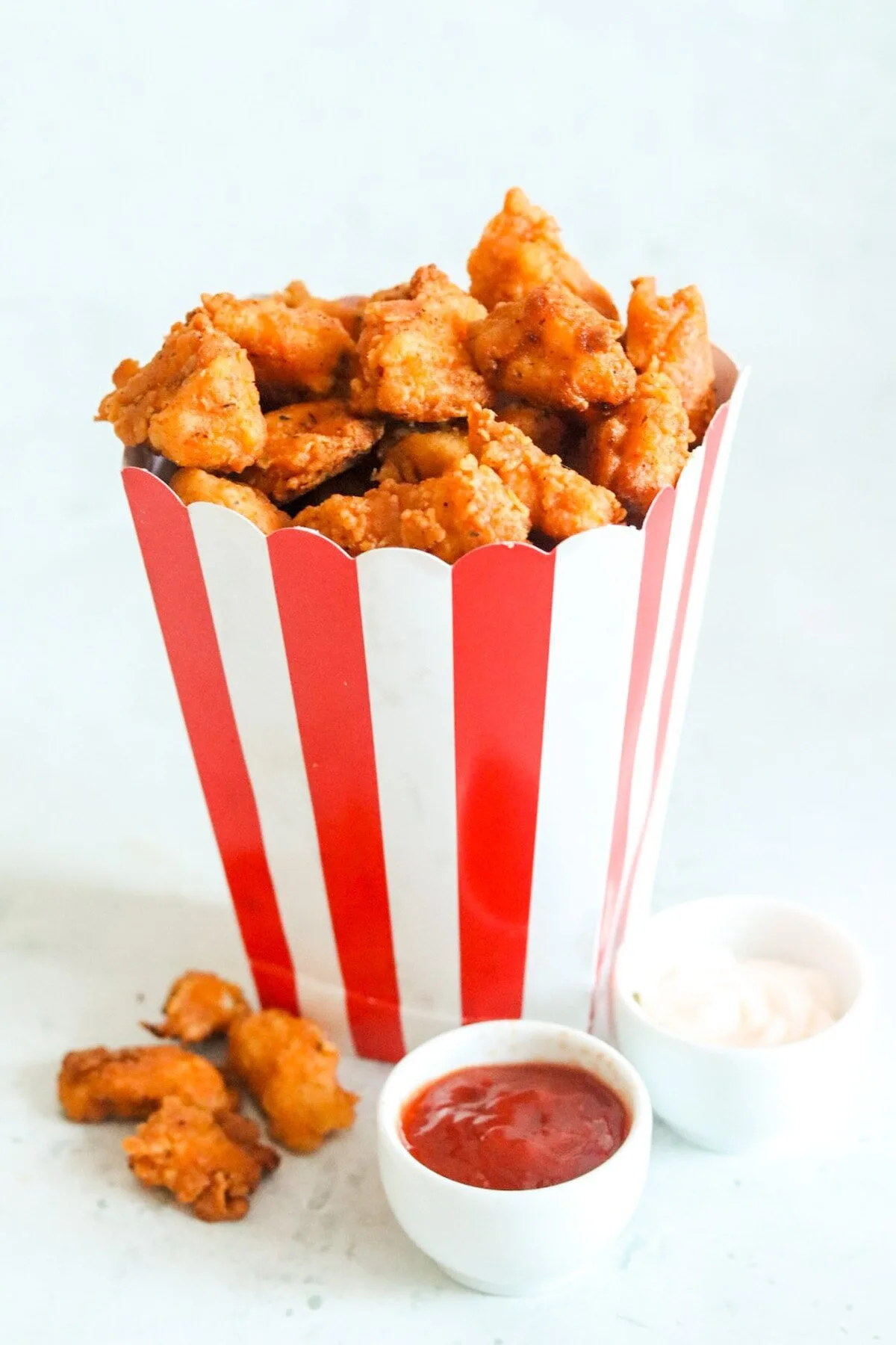 Popcorn-Chicken-Recipe in a serving container