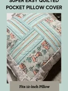 Super Easy Quilted Pocket Pillow Cover