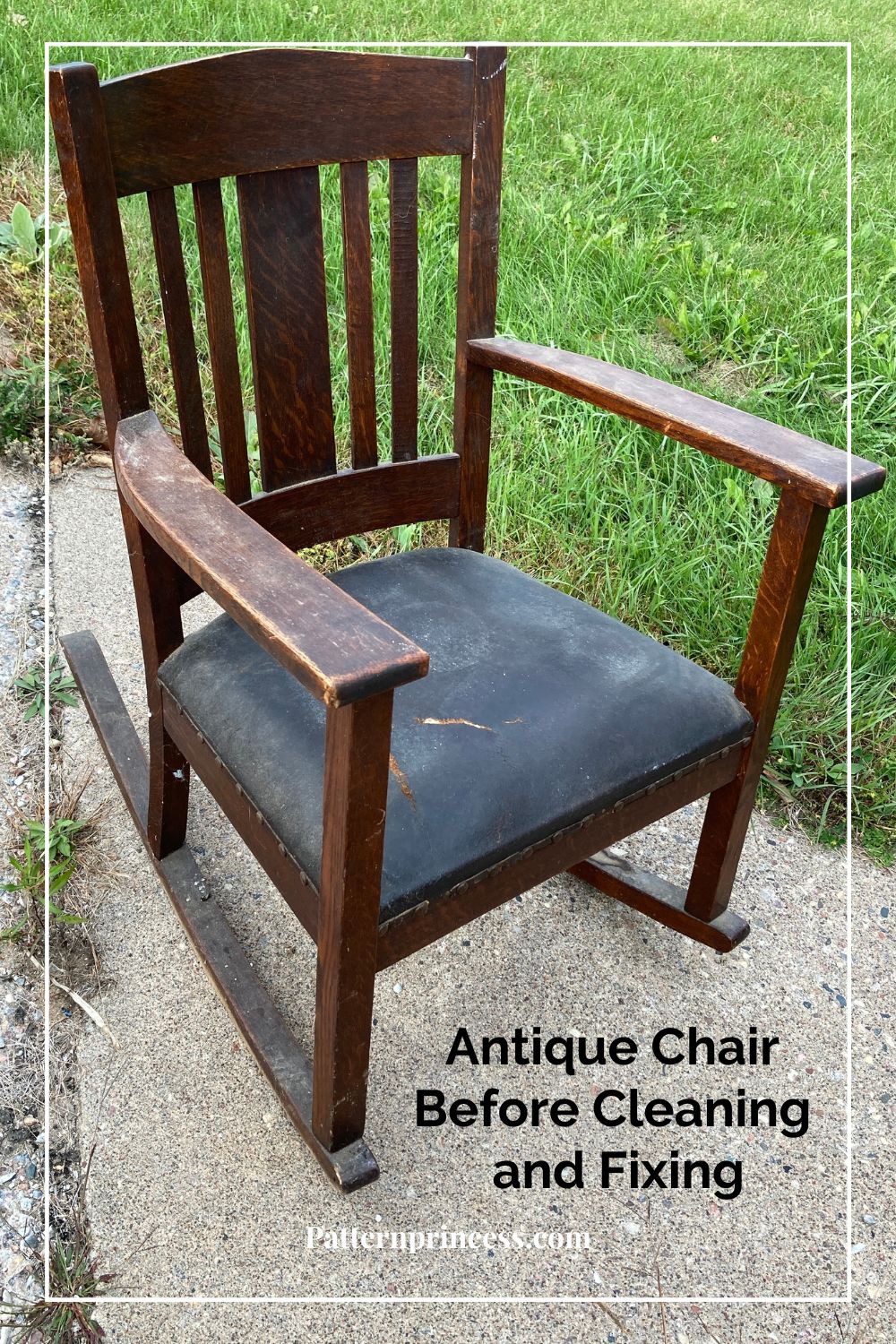 Antique Chair Before Cleaning and Fixing