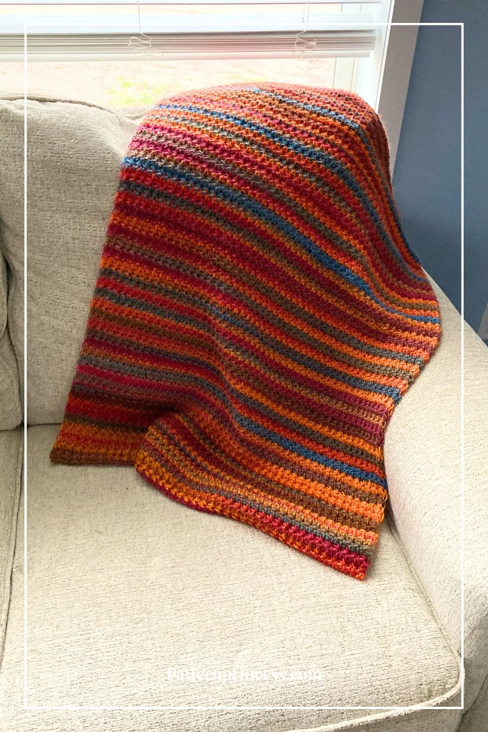 Easy Vibrant Ombre Crochet Throw
