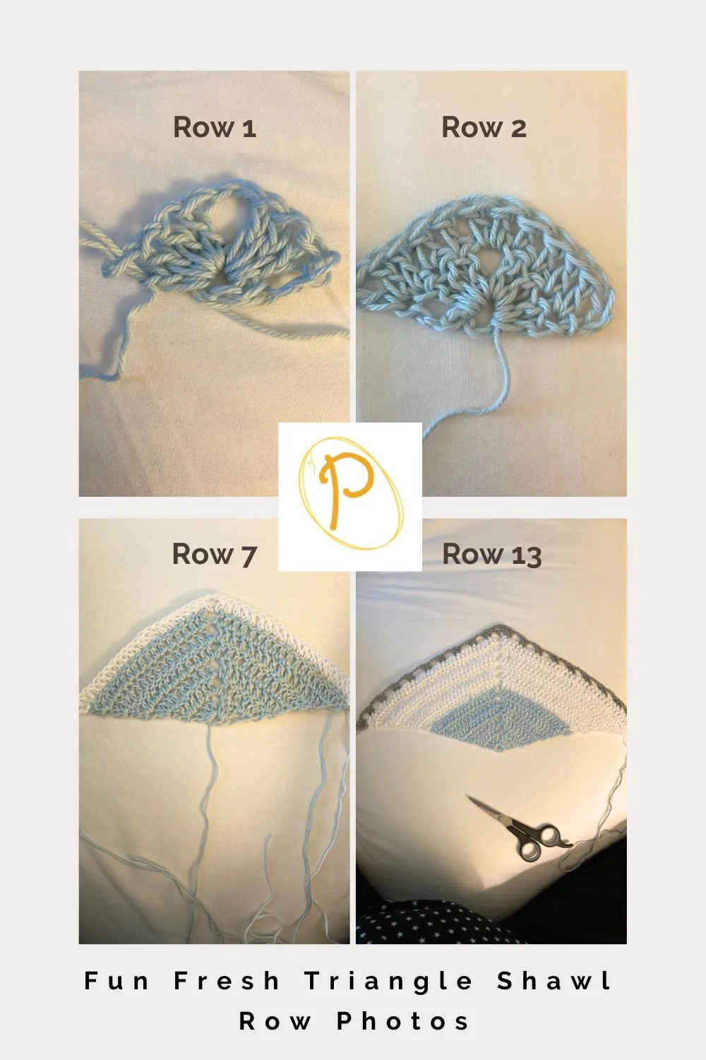 Fun Fresh Triangle Shawl Row Photos